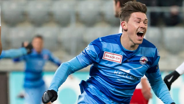 Christian Fassnacht jubelt. Christian Fassnacht jubelt.