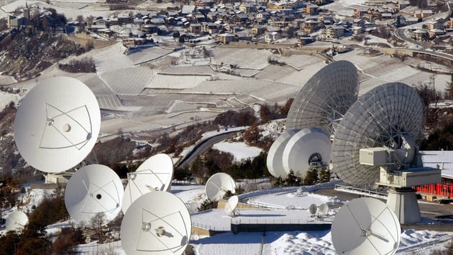 Die Satelliten-Station bei Leuk Die Satelliten-Station bei Leuk