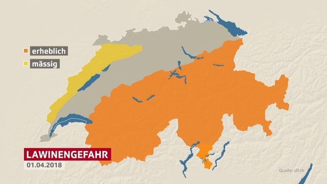 Übersicht über die derzeitige Lawinengefahr. Übersicht über die derzeitige Lawinengefahr.