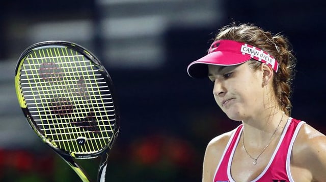 La giuvna giugadra da tennis Belinda Bencic è trumpada. La giuvna giugadra da tennis Belinda Bencic è trumpada.
