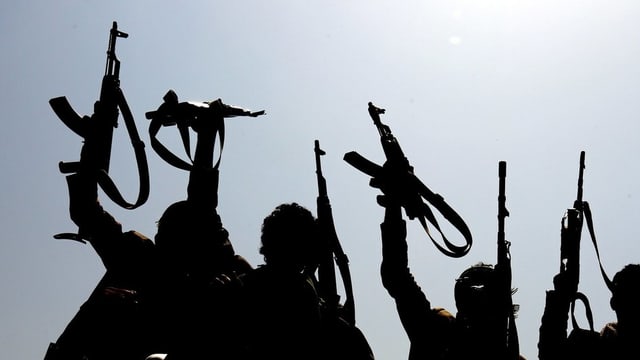 Rebellen im Krieg in Jemen. Rebellen im Krieg in Jemen.