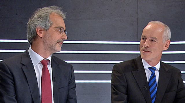 Markus Zimmermann und Bruno Imthurn am Expertentisch. Markus Zimmermann und Bruno Imthurn am Expertentisch.