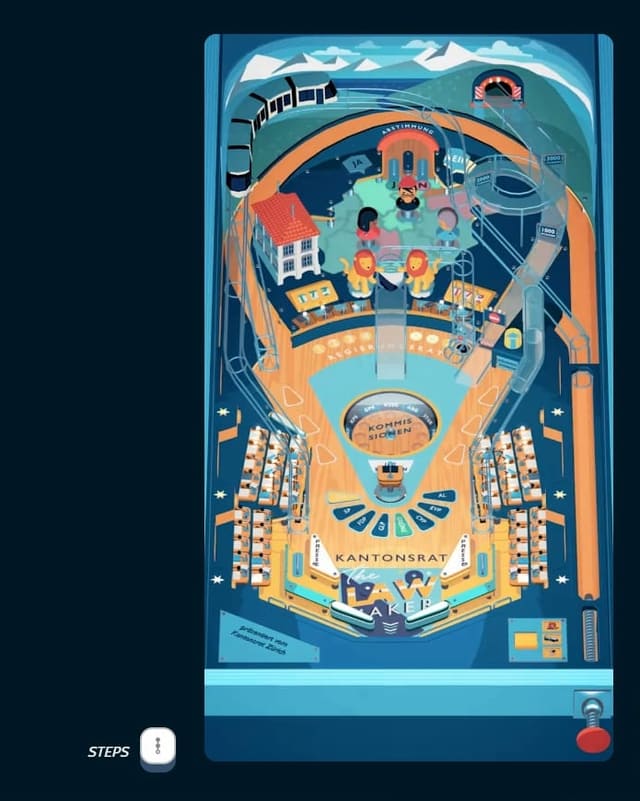 Farbige Grafik eines Flipperkastens Farbige Grafik eines Flipperkastens