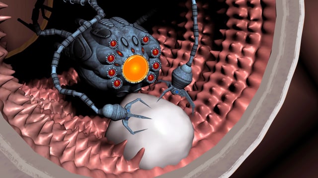 Grafische Drastellung eines Nanobots. Grafische Drastellung eines Nanobots.