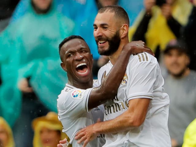 Karim Benzema bejubelt ein Tor Karim Benzema bejubelt ein Tor