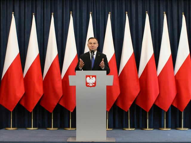 Polens Präsident Andrzej Duda. Polens Präsident Andrzej Duda.