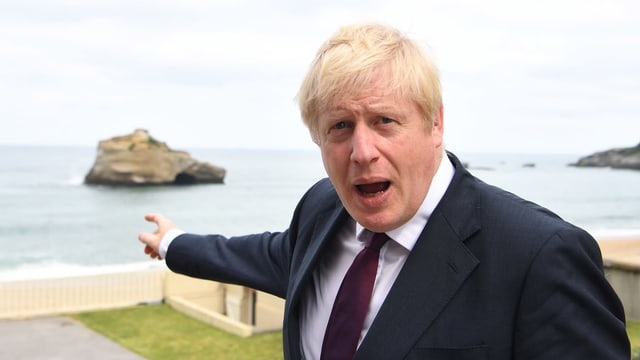 Boris Johnson und das Meer.