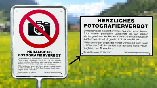 Verbotstafel fürs Fotografieren Verbotstafel fürs Fotografieren