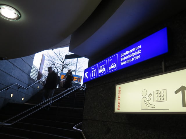 Treppe im Bahnhof Wil. Treppe im Bahnhof Wil.