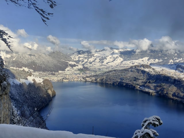 Winterlandschaft von oben