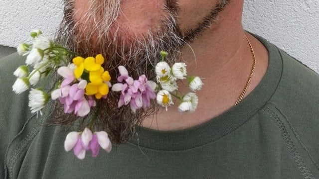 Der Blumenbart von SRF 3-Hörer Urs Achermann Der Blumenbart von SRF 3-Hörer Urs Achermann