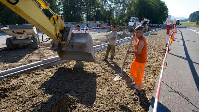 Baustelle Strassenbau Baustelle Strassenbau