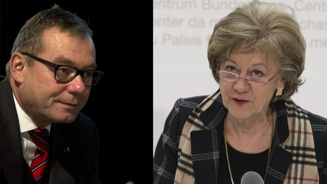 FDP-Nationalrat Ruedi Noser und SP-Nationalrätin Susanne Leutenegger Oberholzer.