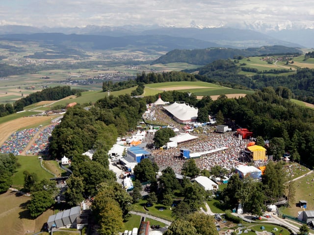 Luftbild auf das Festival Luftbild auf das Festival