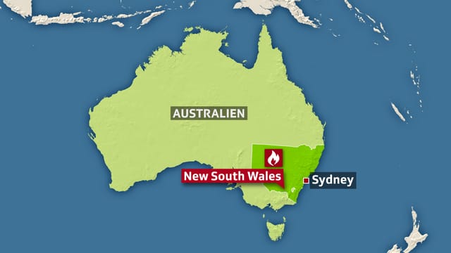 Karte von Australien. Karte von Australien.