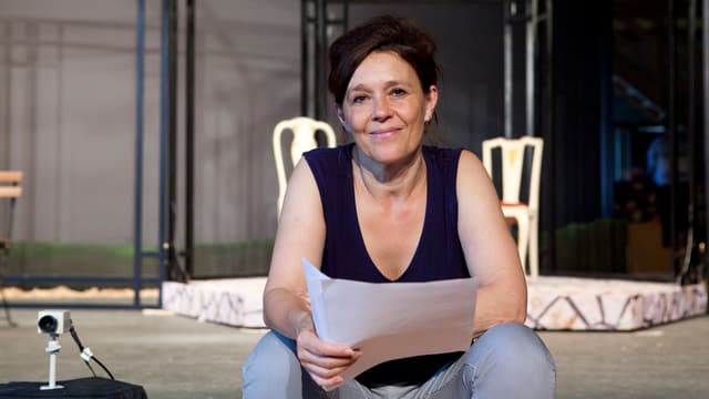 Bettina Dieterle auf der Bühne. Bettina Dieterle auf der Bühne.