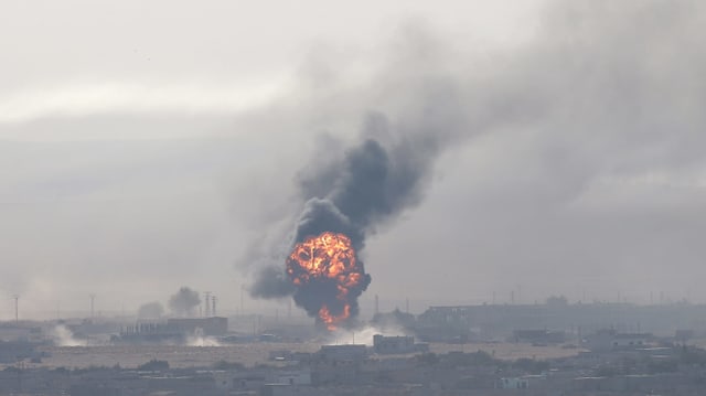 Rauch nach Explosion. Rauch nach Explosion.