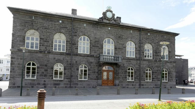 Parlamentsgebäude in Reykjavik. Parlamentsgebäude in Reykjavik.