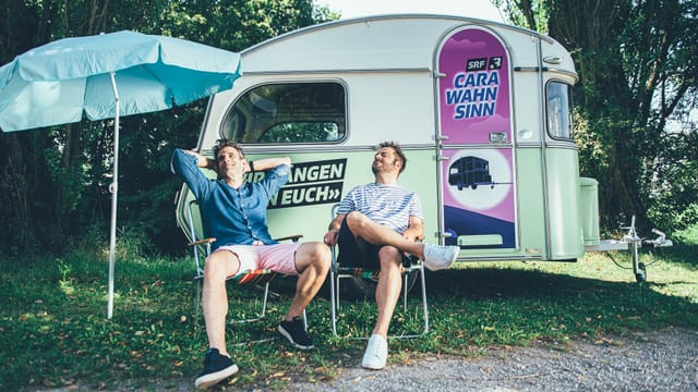 Das ist der Carawahnsinn: Die Reise mit dem SRF 3-Wohnwagen startet am Montag, 27. Juli. Das ist der Carawahnsinn: Die Reise mit dem SRF 3-Wohnwagen startet am Montag, 27. Juli.