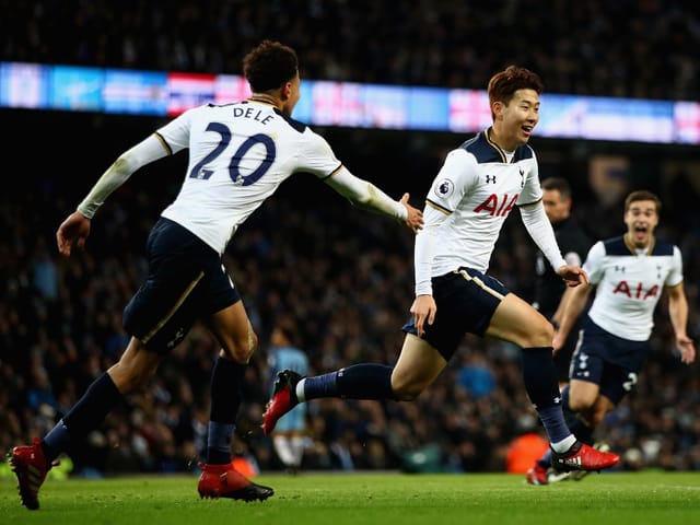 Dele Alli und Son Heung-Min bejubeln einen Treffer