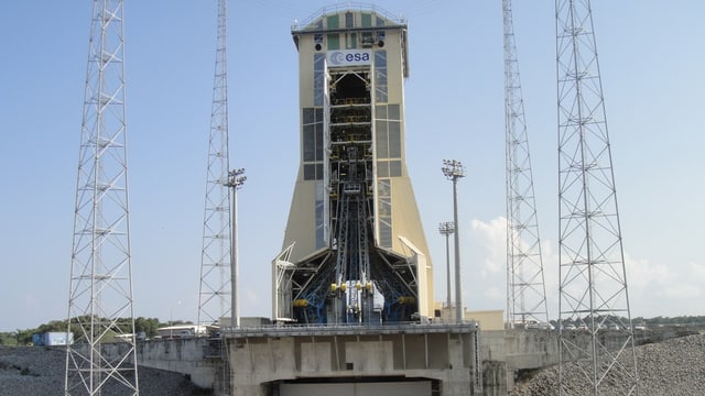 Startgebäude für eine Sojus-Rakete im Kosmodrom Wostotschny. Startgebäude für eine Sojus-Rakete im Kosmodrom Wostotschny.