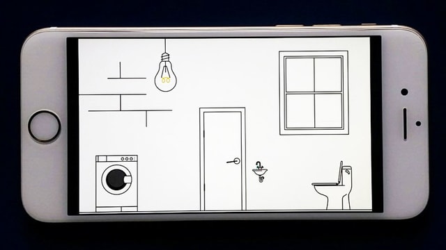 Ein Screenshot, der eine gezeichnete Toilette zeigt. Ein Screenshot, der eine gezeichnete Toilette zeigt.