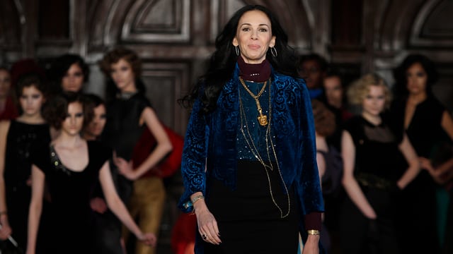 L'wren Scott an einer Modeschau. L'wren Scott an einer Modeschau.