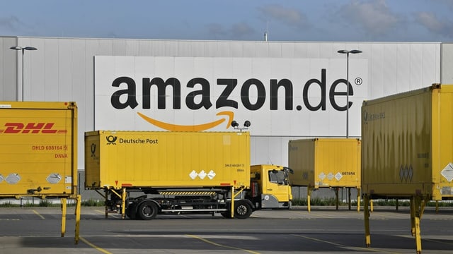 Ein Amazon-Logistikzenter in Deutschland