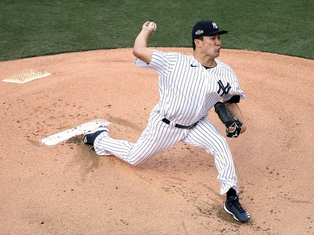 Masahiro Tanaka holt aus für einen Wurf