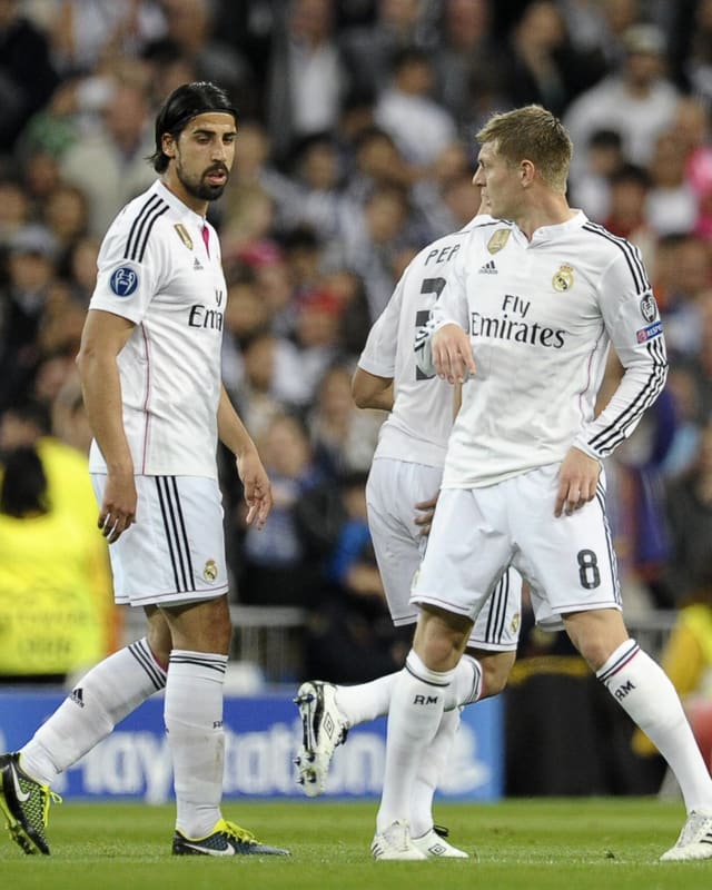 Sami Khedira und Toni Kroos bei einem Spiel von Real Madrid. Sami Khedira und Toni Kroos bei einem Spiel von Real Madrid.