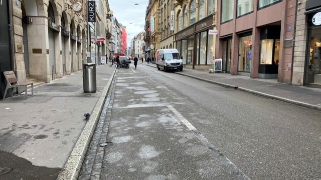 Die leere Basler Innenstadt. Die leere Basler Innenstadt.