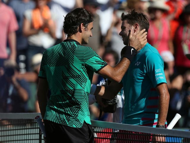 Roger Federer und Stan Wawrinka. Roger Federer und Stan Wawrinka.