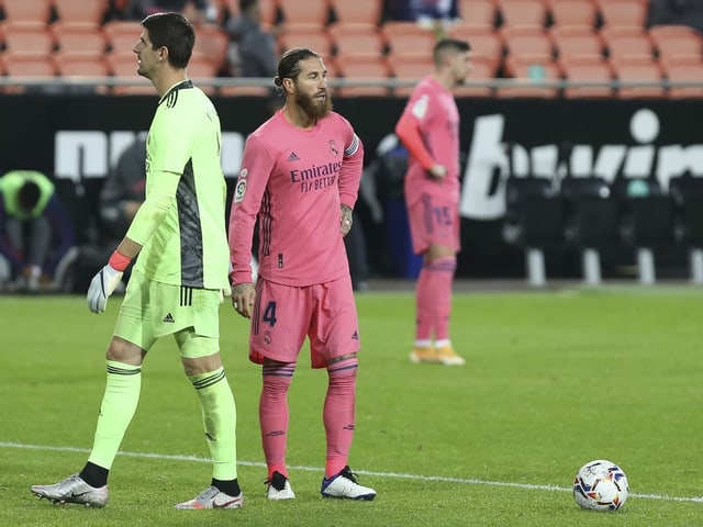 Enttäuschte Spieler von Real Madrid. Enttäuschte Spieler von Real Madrid.