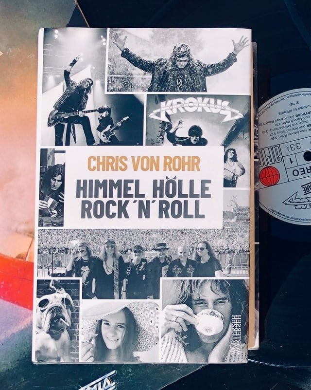 Die Autobiografie «Himmel Hölle Rock ‘n’ Roll» von Chris von Rohr auf Vinyl-Schallplatten Die Autobiografie «Himmel Hölle Rock ‘n’ Roll» von Chris von Rohr auf Vinyl-Schallplatten