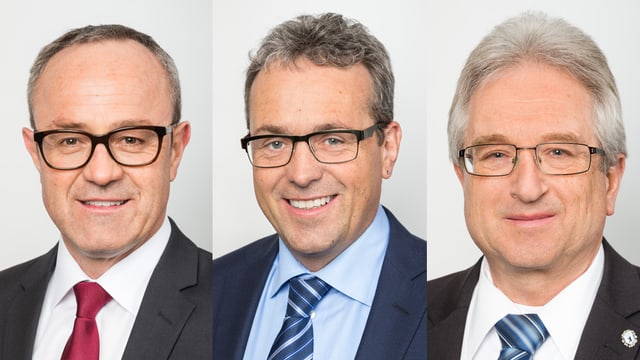 Portraits der drei Kandidaten Portraits der drei Kandidaten