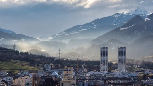 Ansicht der Stadt Chur. Ansicht der Stadt Chur.