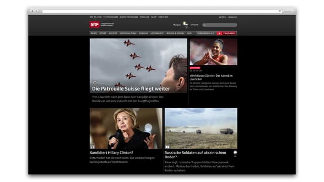 Zu sehen ist die Homepage von srf.ch Zu sehen ist die Homepage von srf.ch