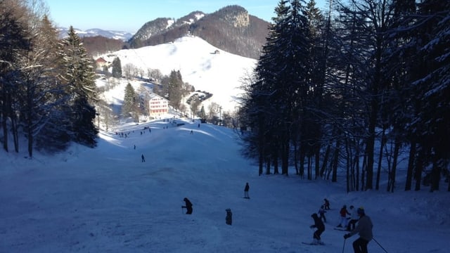 Skifahrer auf dem Balmberg Skifahrer auf dem Balmberg