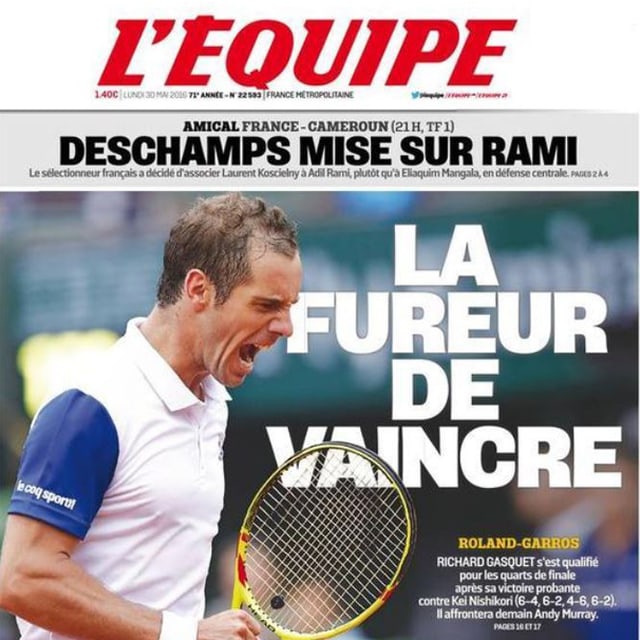 Das Titelbild der L'Équipe Das Titelbild der L'Équipe