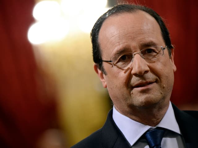 Porträt von François Hollande. Porträt von François Hollande.