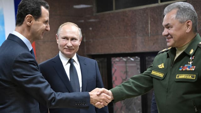 Assad, Putin, Shoigu Assad, Putin, Shoigu