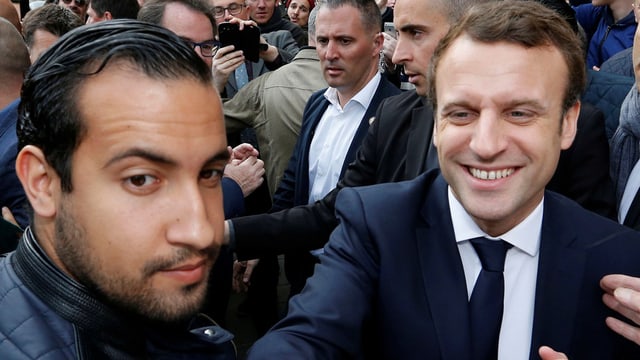Alexandre Benalla und Emmanuel Macron Alexandre Benalla und Emmanuel Macron