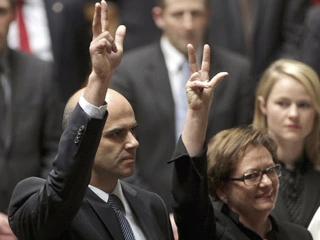 Vereidigung Alain Berset / Corina Casanova, 2011 Vereidigung Alain Berset / Corina Casanova, 2011