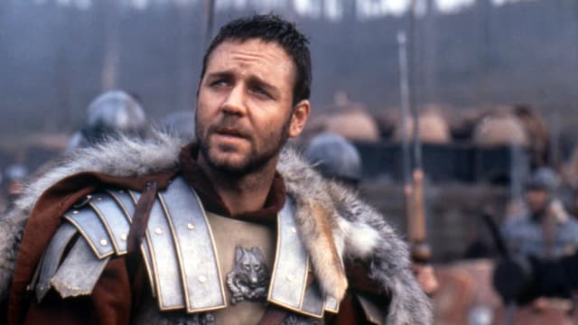Russell Crowe im Film Gladiator. Russell Crowe im Film Gladiator.