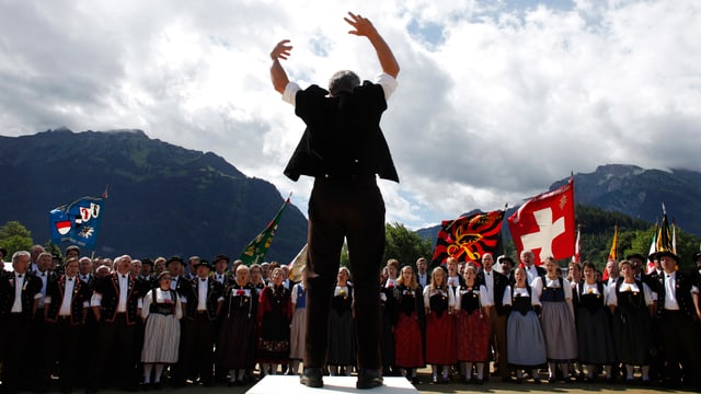 Eine Gruppe von Jodlern. Eine Gruppe von Jodlern.