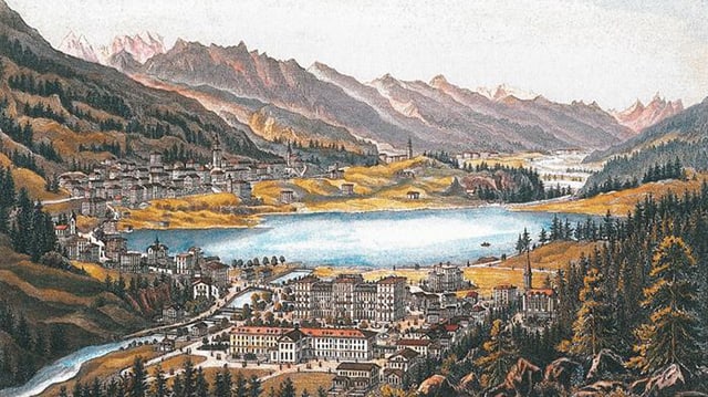Farbansicht von St. Moritz Farbansicht von St. Moritz