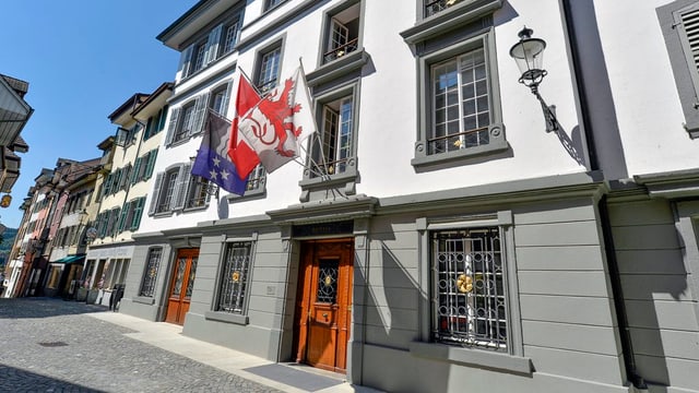 Blick auf das Stadthaus in der Bremgarter Altstadt. Blick auf das Stadthaus in der Bremgarter Altstadt.
