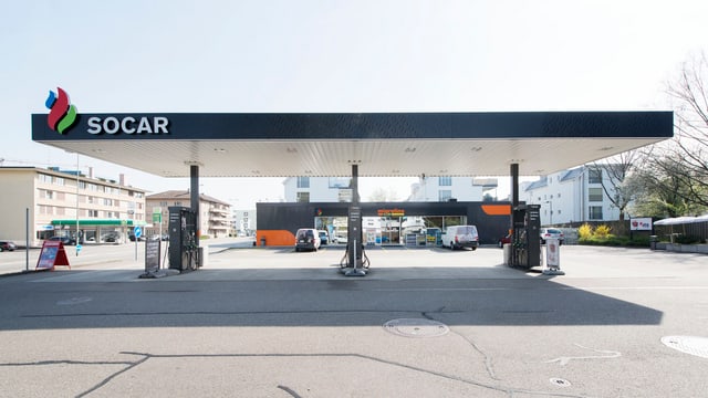 Eine der 170 SOCAR-Tankstellen in der Schweiz. Eine der 170 SOCAR-Tankstellen in der Schweiz.