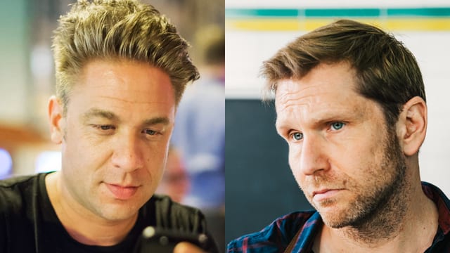 Porträts von Tom Gerber und Samuel Streiff. Porträts von Tom Gerber und Samuel Streiff.