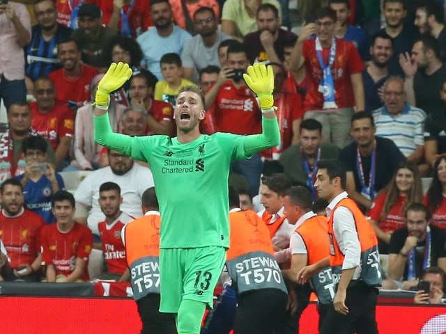 Liverpool-Keeper Adrian. Liverpool-Keeper Adrian.